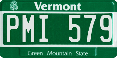 VT license plate PMI579