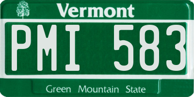 VT license plate PMI583