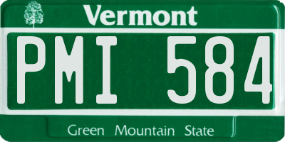 VT license plate PMI584