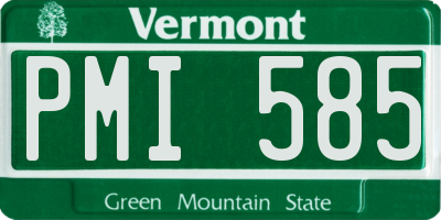 VT license plate PMI585