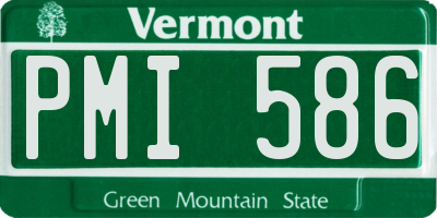 VT license plate PMI586