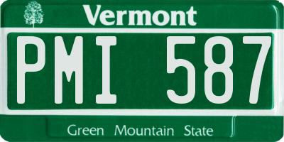 VT license plate PMI587