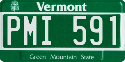 VT license plate PMI591