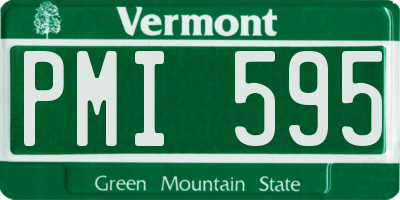 VT license plate PMI595