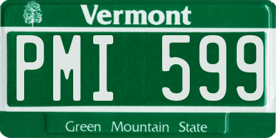 VT license plate PMI599