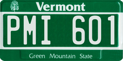 VT license plate PMI601