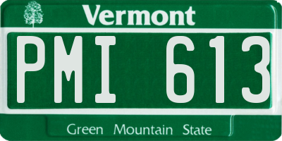 VT license plate PMI613