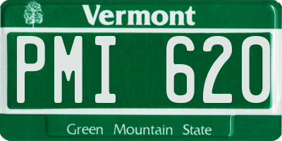 VT license plate PMI620