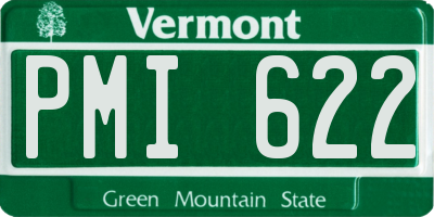 VT license plate PMI622