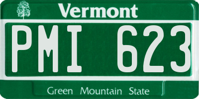 VT license plate PMI623
