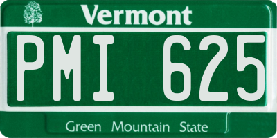 VT license plate PMI625