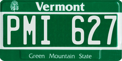 VT license plate PMI627