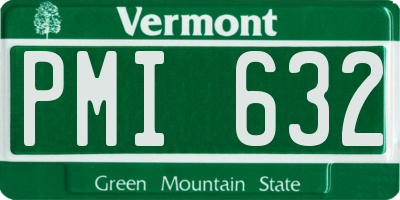 VT license plate PMI632