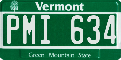 VT license plate PMI634