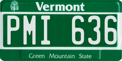 VT license plate PMI636