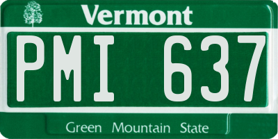 VT license plate PMI637