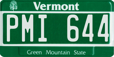 VT license plate PMI644