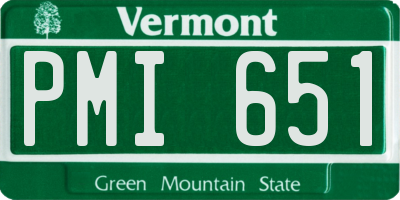 VT license plate PMI651