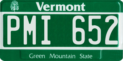VT license plate PMI652