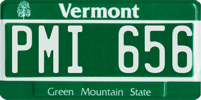 VT license plate PMI656