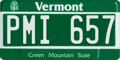 VT license plate PMI657