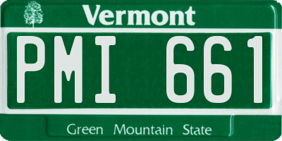 VT license plate PMI661