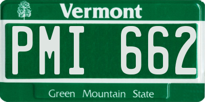 VT license plate PMI662
