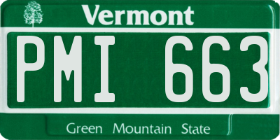 VT license plate PMI663