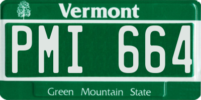 VT license plate PMI664
