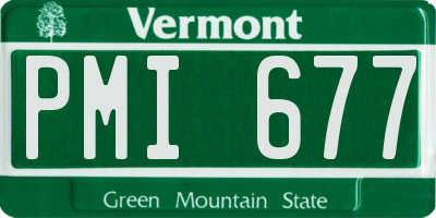 VT license plate PMI677