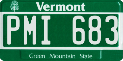 VT license plate PMI683