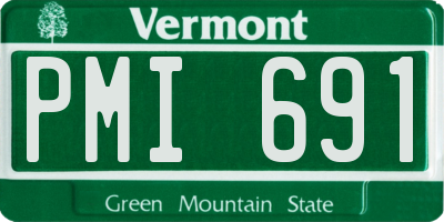 VT license plate PMI691