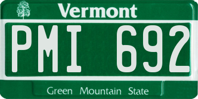 VT license plate PMI692