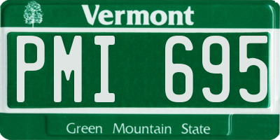 VT license plate PMI695