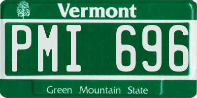 VT license plate PMI696