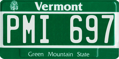 VT license plate PMI697
