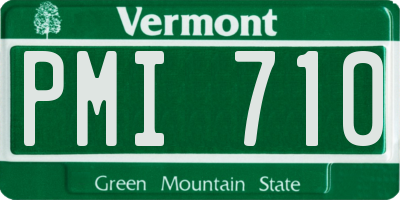 VT license plate PMI710