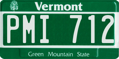 VT license plate PMI712