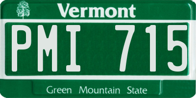 VT license plate PMI715