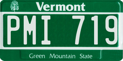 VT license plate PMI719