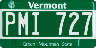VT license plate PMI727