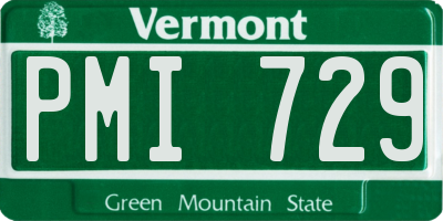 VT license plate PMI729