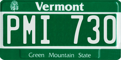 VT license plate PMI730