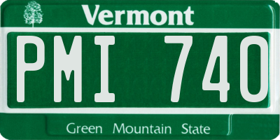 VT license plate PMI740