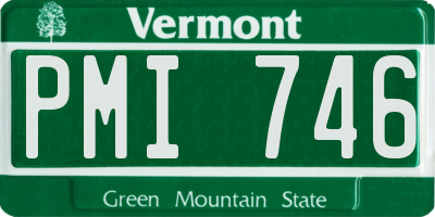 VT license plate PMI746