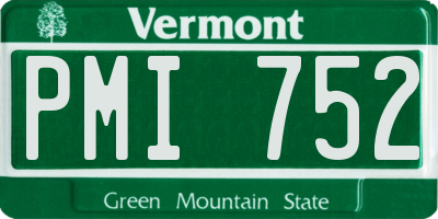 VT license plate PMI752