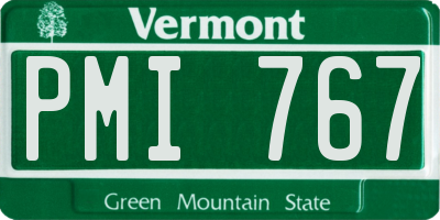 VT license plate PMI767