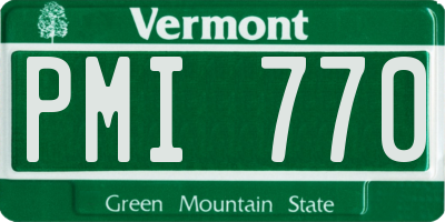 VT license plate PMI770