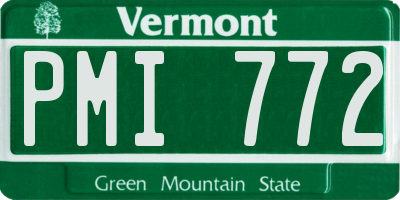 VT license plate PMI772