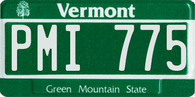 VT license plate PMI775